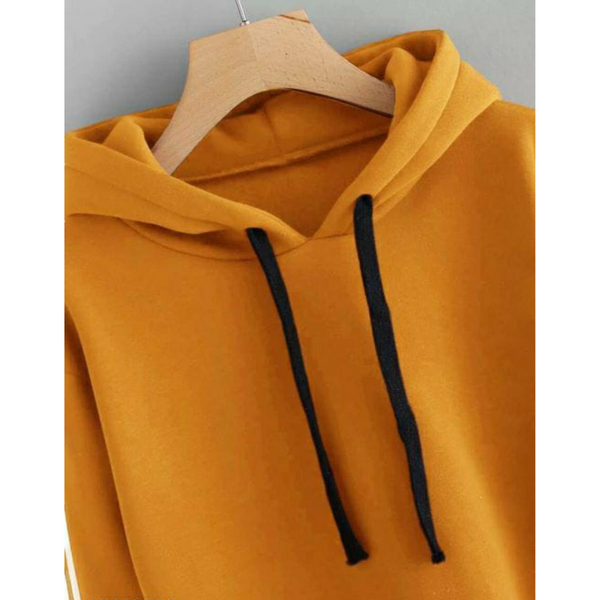 Yellow Cropped Hoodie