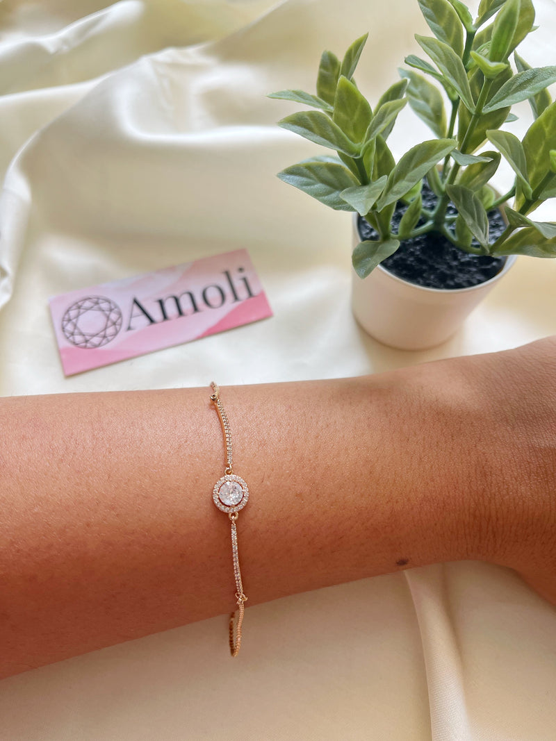 Pink Sapphire Bracelet in Rose Gold | KLENOTA