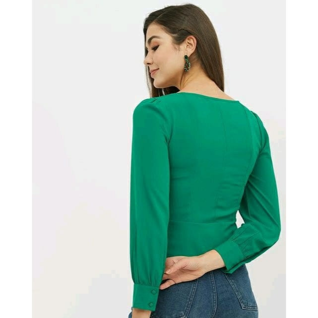 Emerald Green Full Sleeves Top