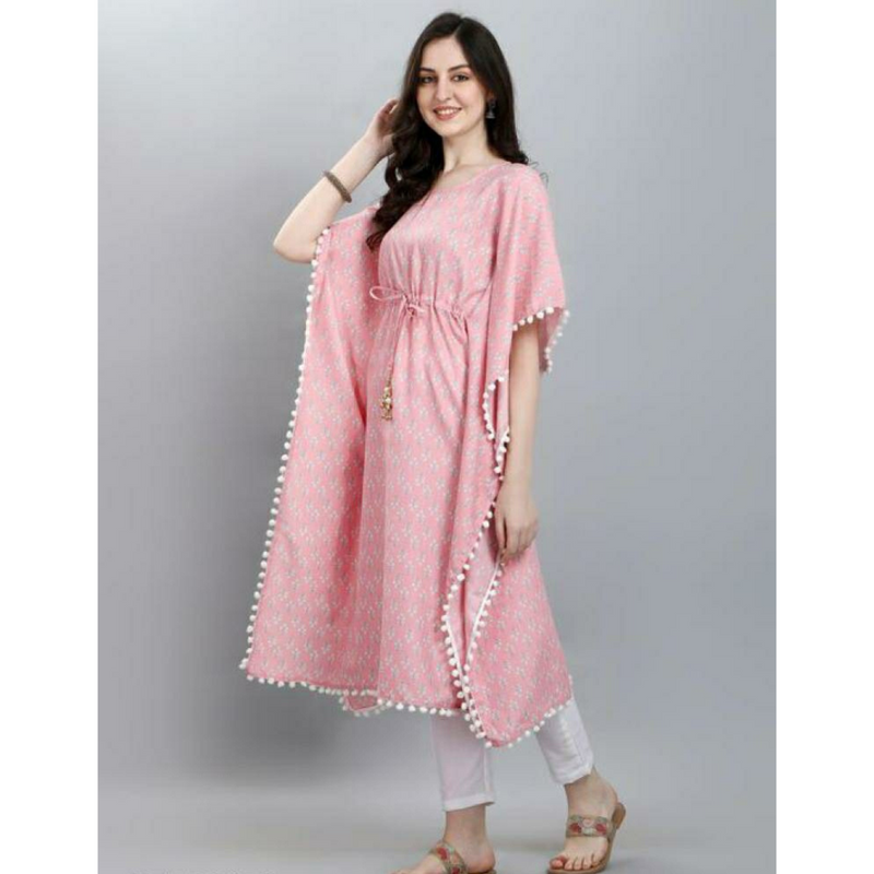Pink Cotton kaftan Dress